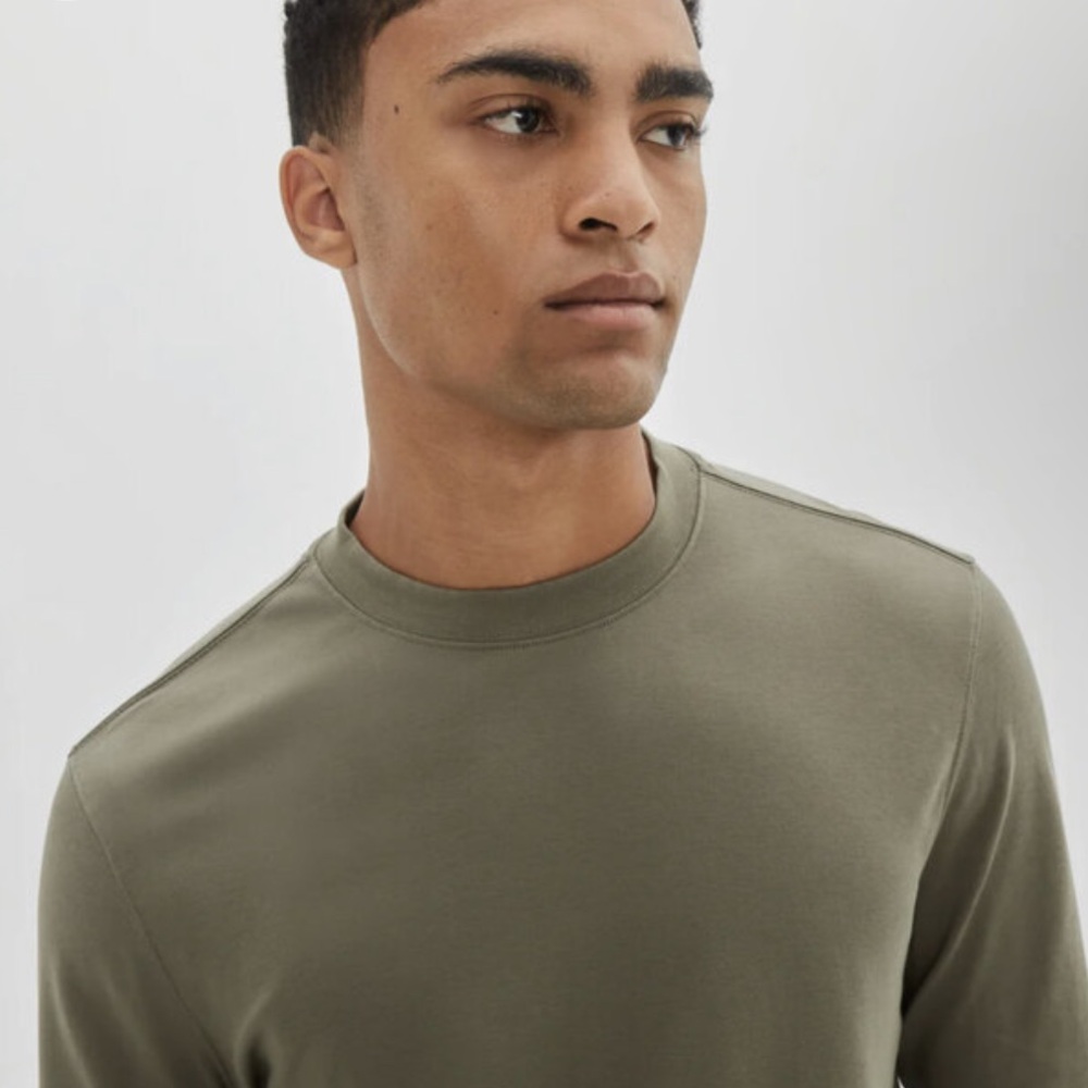 Robert Barakett The barakett long sleeve tee Men's Dusty Olive Crew Neck Sz XXL - Picture 2 of 9